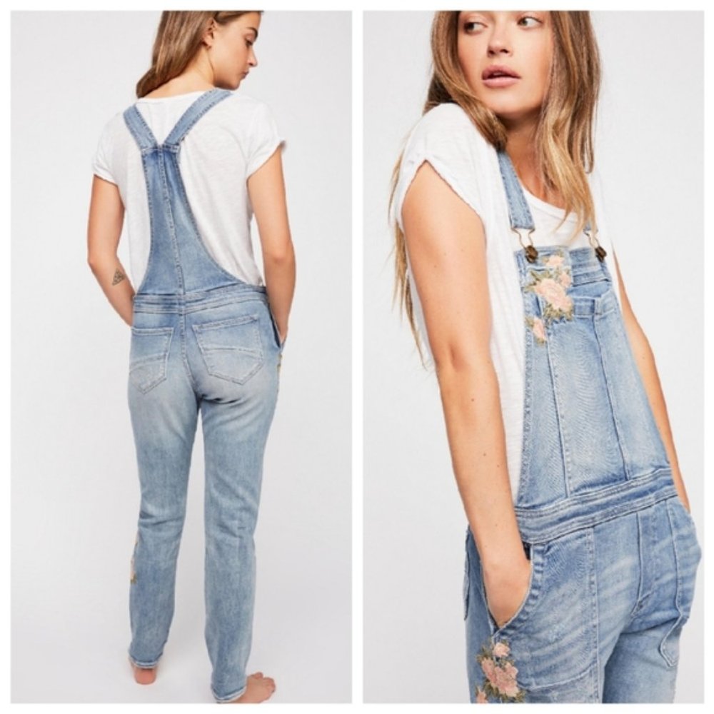 Free People Driftwood Olivia Overalls, S